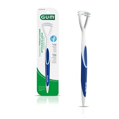 GUM Dual Action Tongue Cleaner Brush and Scraper (Colors May Vary) $3.5 (Reg $4.99)