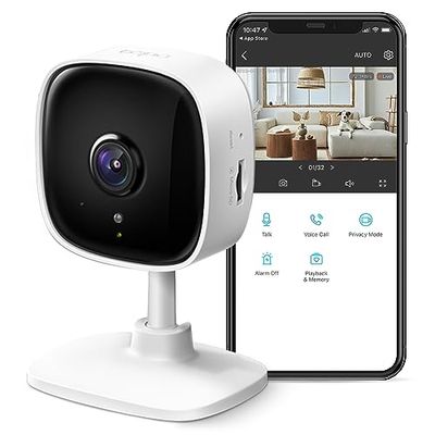 TP-Link Tapo 2K Indoor Home Security WiFi Camera, Up to 30ft Night Vision, Privacy Mode, Sound & Light Alarm, Up to 512 GB microSD Card Slot, Two-Way Audio, Works w/Alexa and Google (Tapo C110) $28.99 (Reg $39.99)