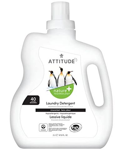 ATTITUDE Liquid Laundry Detergent, EWG Verified Laundry Soap, HE Compatible, Vegan and Plant Based Products, Cruelty-Free, Unscented, 40 Loads, 2 Liters $8.79 (Reg $12.99)