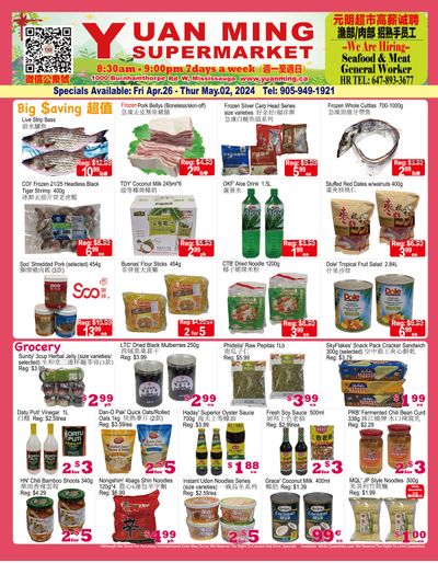 Yuan Ming Supermarket Flyer April 26 to May 2