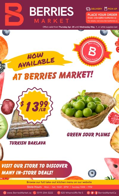 Berries Market Flyer April 25 to May 1