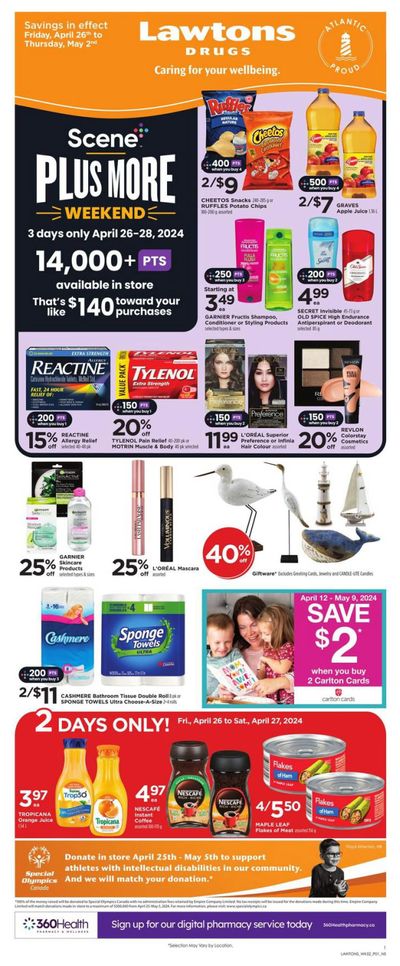 Lawtons Drugs Flyer April 26 to May 2