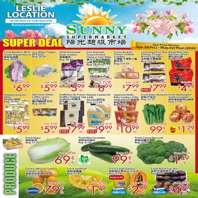 Sunny Supermarket (Leslie) Flyer April 26 to May 2