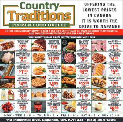 Country Traditions Flyer April 25 to May 2