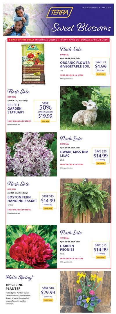 Terra Greenhouses Flyer April 26 to May 2