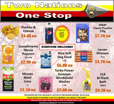 Two Nations One Stop Flyer April 26 to May 2