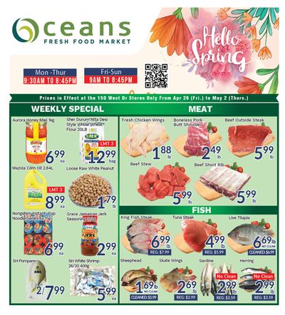 Oceans Fresh Food Market (West Dr., Brampton) Flyer April 26 to May 2