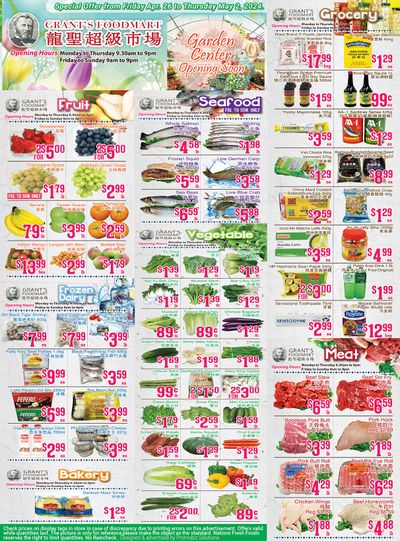 Grant's Food Mart Flyer April 26 to May 2