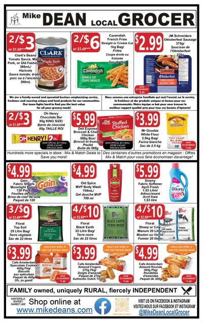 Mike Dean Local Grocer Flyer April 26 to May 2