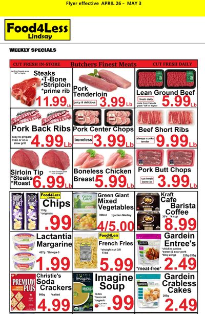 Food 4 Less (Lindsay) Flyer April 26 to May 2