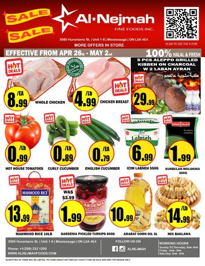 Alnejmah Fine Foods Inc. Flyer April 26 to May 2