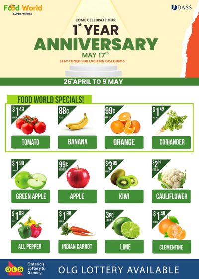 Food World Supermarket Flyer April 26 to May 9