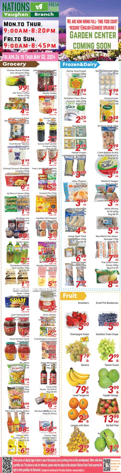 Nations Fresh Foods (Vaughan) Flyer April 26 to May 2