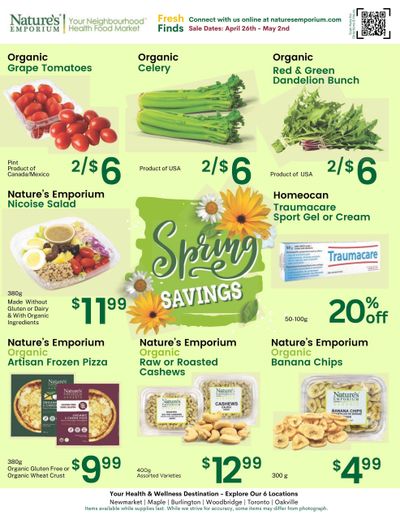 Nature's Emporium Weekly Flyer April 26 to May 2