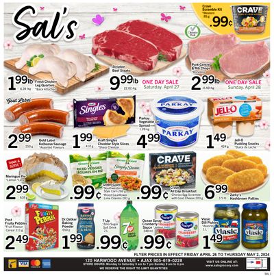 Sal's Grocery Flyer April 26 to May 2