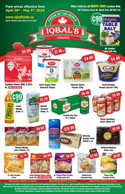 Iqbal Foods (North York) Flyer April 26 to May 5