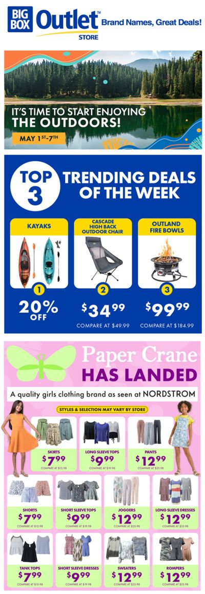 Big Box Outlet Store Flyer May 1 to 7