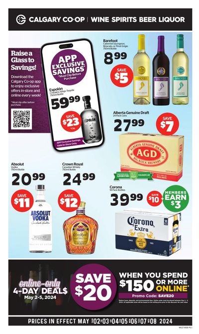 Calgary Co-op Liquor Flyer May 2 to 8