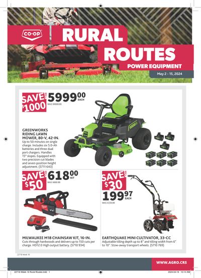 Co-op (West) Rural Routes Flyer May 2 to 15