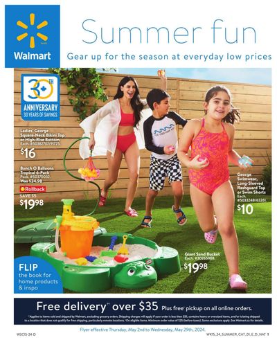 Walmart Summer Fun Flyer May 2 to 29