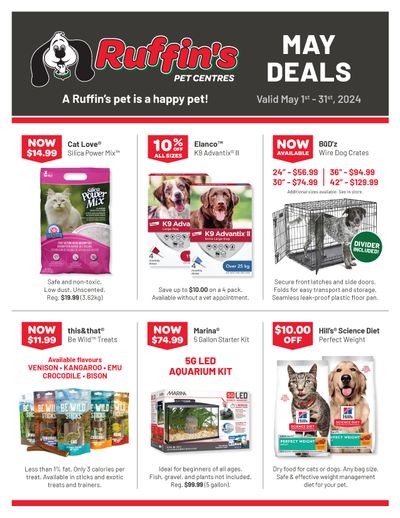 Ruffin's Pet Centre Flyer May 1 to 31