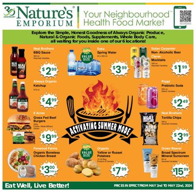 Nature's Emporium Flyer May 2 to 22