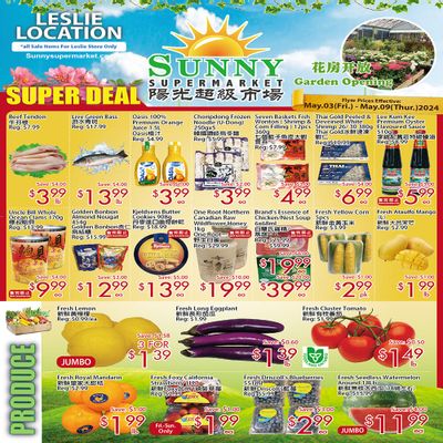 Sunny Supermarket (Leslie) Flyer May 3 to 9