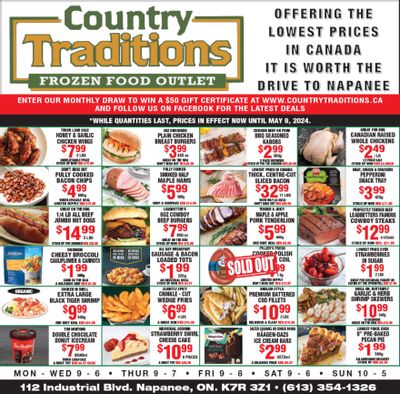 Country Traditions Flyer May 2 to 9