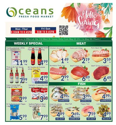 Oceans Fresh Food Market (West Dr., Brampton) Flyer May 3 to 9