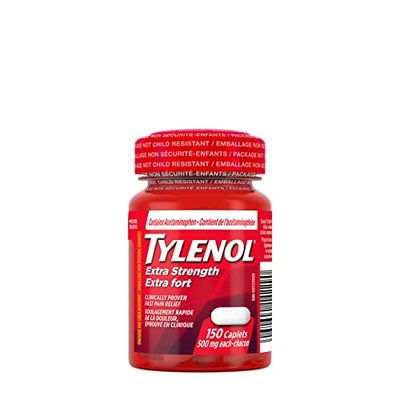 • Tylenol Extra Strength For Pain Relief, Headache Relief, and Reducing Fever, 500 mg Acetaminophen 150 Caplets $8 (Reg $15.97)