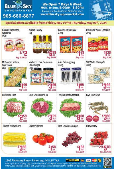 Blue Sky Supermarket (Pickering) Flyer May 3 to 9