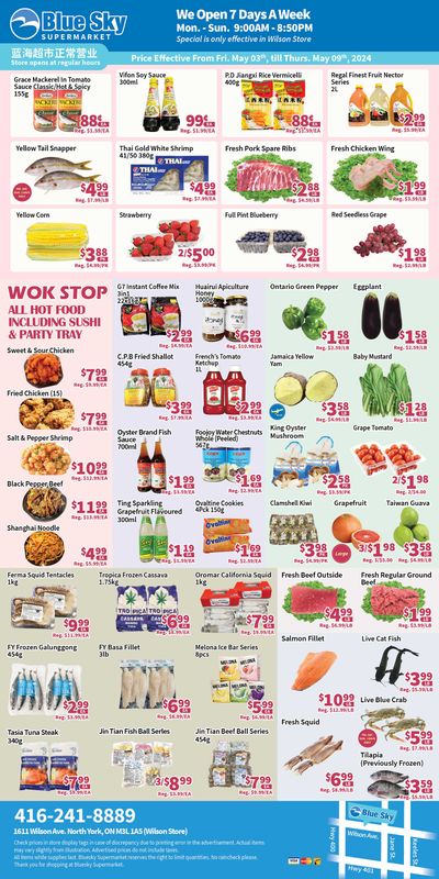 Blue Sky Supermarket (North York) Flyer May 3 to 9