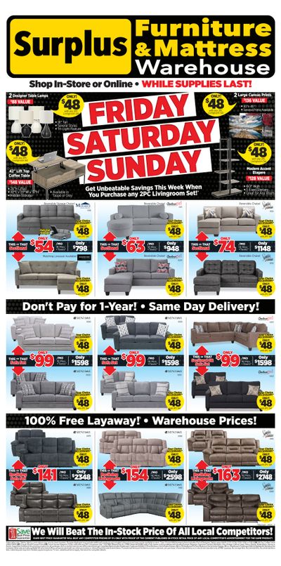 Surplus Furniture & Mattress Warehouse (Thunder Bay) Flyer May 6 to 12