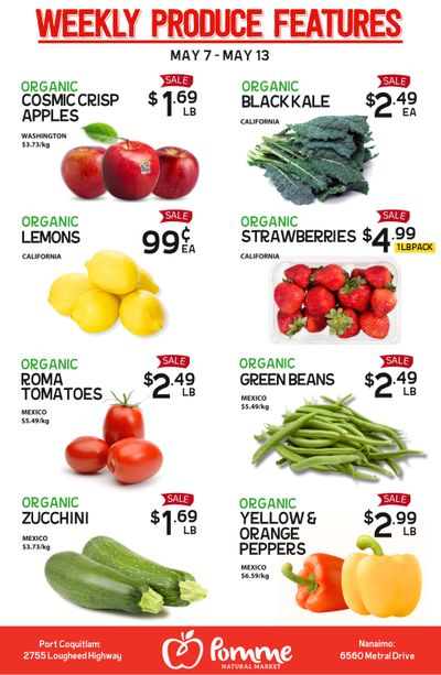 Pomme Natural Market Weekly Produce Flyer May 7 to 13