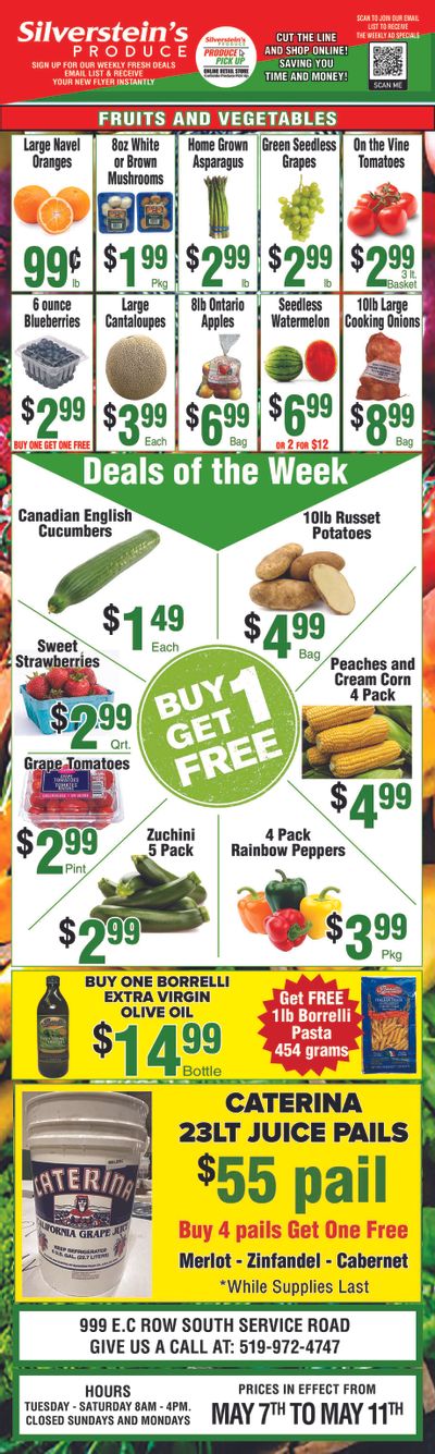 Silverstein's Produce Flyer May 7 to 11
