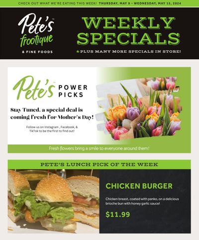 Pete's Fine Foods Flyer May 9 to 15