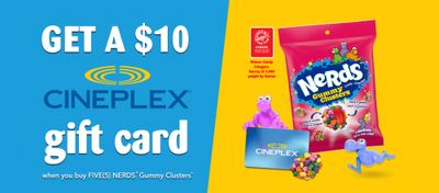 Cineplex Canada Nerds Movie Offer: Get A $10 Gift Card When You Purchase 5 Products