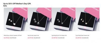 Pandora Canada: Mother’s Day Gift Sets up to 30% off + Free Bracelet When You Spend $150 or More