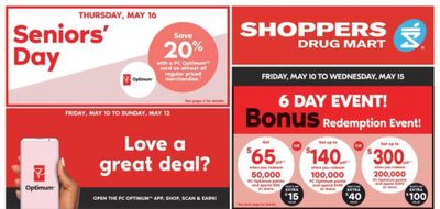Shoppers Drug Mart Canada Bonus Redemption Event May 10th – 15th