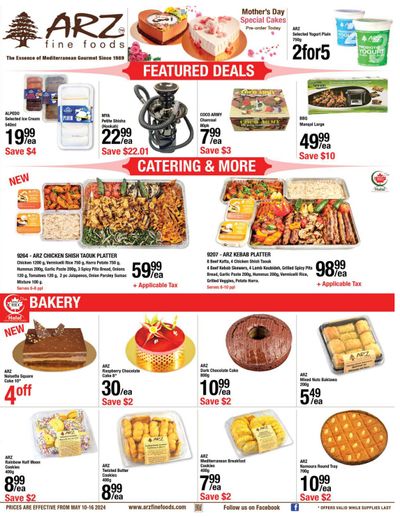 Arz Fine Foods Flyer May 10 to 16