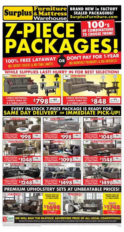 Surplus Furniture & Mattress Warehouse (St. Catharines) Flyer June 2 to 29
