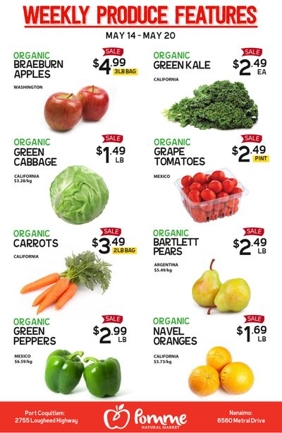 Pomme Natural Market Weekly Produce Flyer May 14 to 20