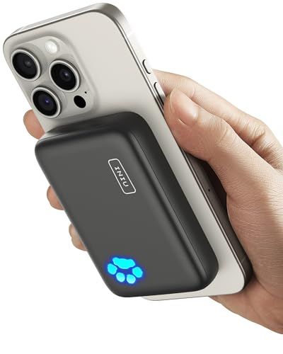 INIU Magnetic Power Bank Compatible with Magsafe, 10000mAh 20W PD Portable Phone Charger, USB C in&Out Wireless Powerbank, Battery Bank for iPhone 15 Pro Plus Max 14 13 12 Series and Mag Safe Case $38.99 (Reg $46.99)