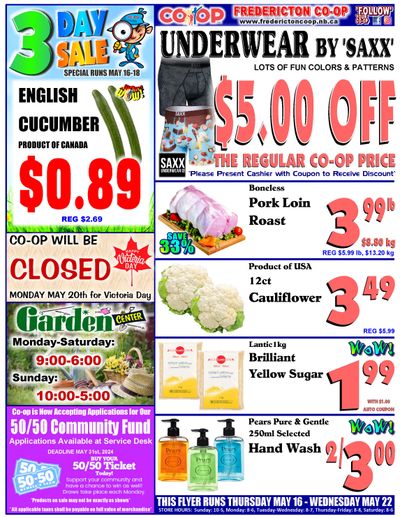 Fredericton Co-op Flyer May 16 to 22