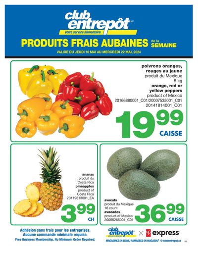 Wholesale Club (QC) Fresh Deals of the Week Flyer May 16 to 22