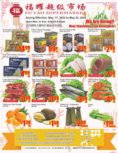 Fu Yao Supermarket Flyer May 17 to 23