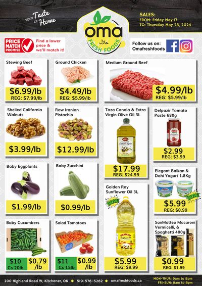 Oma Fresh Foods Flyer May 17 to 23