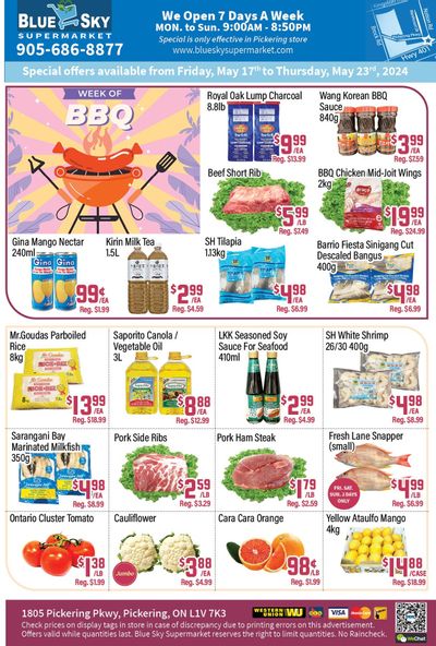 Blue Sky Supermarket (Pickering) Flyer May 17 to 23