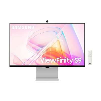 SAMSUNG 27-inch ViewFinity S9 Series 5K High Resolution Computer Monitor, 60 Hz Matte Display, Slim Metal Design, 4K Slimfit Camera - [LS27C900PANXZA] [Canada Version] (2023) $998 (Reg $1288.88)