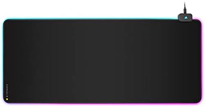 Corsair MM700 RGB Extended Cloth Gaming Mouse Pad (Dynamic 360° Three-Zone RGB Lighting, Expansive 930 mm x 400 mm Surface, Two Port USB Hub, 4 mm-Thick Rubber Construction) Black $64.98 (Reg $99.99)